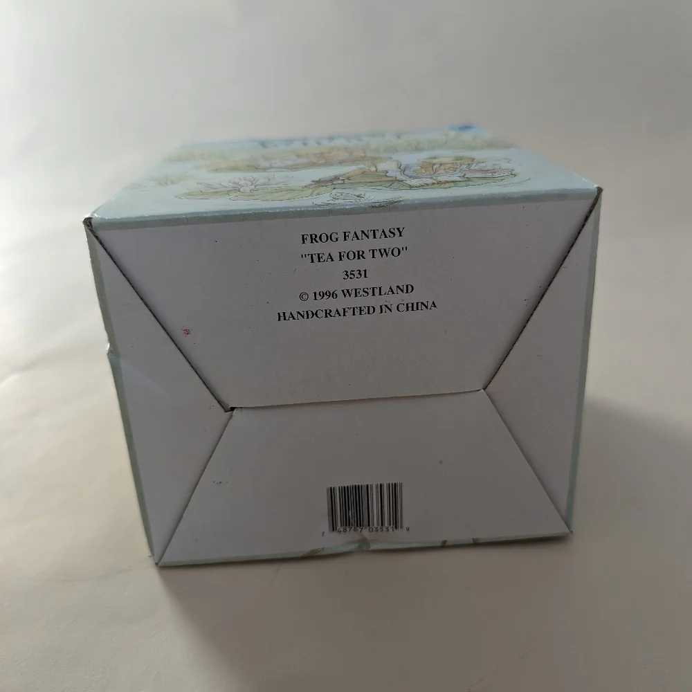 1996 Westland Frog Tea Party Figurine Fantasy "Tea for Two" Resin Figurine - Picture 7 of 10